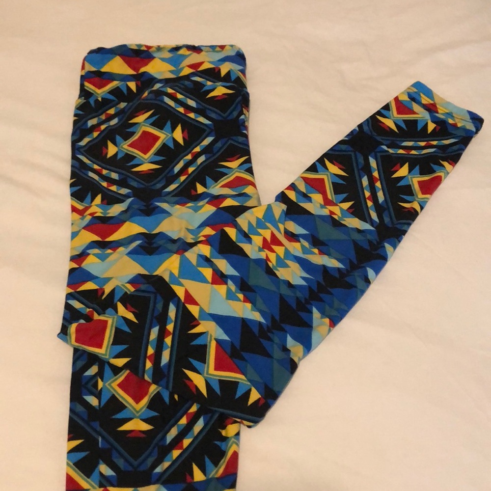 LulaRoe Leggings Size OS, Geometric Pattern